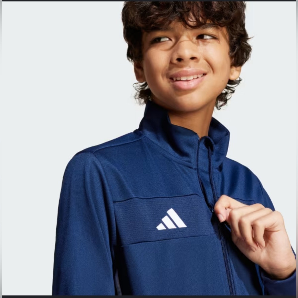 Adidas Dark Blue Full Zip-Up Crew Neck Jacket Boys